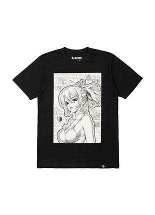 Футболка черная loys dr. stone kohaku beauty science tee