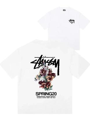 Футболка loys stussy стусі бавовняна з принтом у2к art.021 s