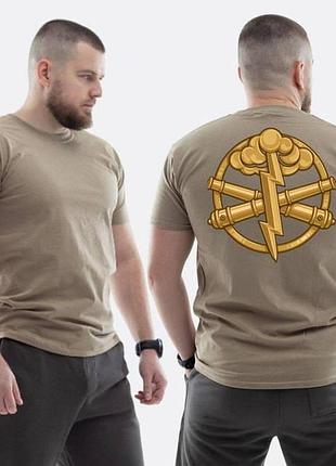 Футболка loys зсу з принтом артилерія золотий герб xs