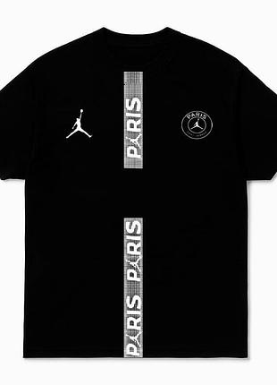 Футболка loys jordan джордан psg чорна 100% бавовна — чудова якість xl