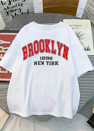 Жіноча стильна футболка loys оверсайз new york brooklyn фото 2 s
