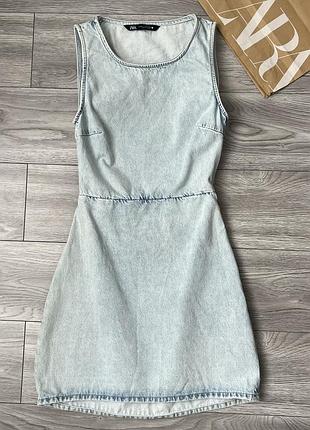 Джинсова сукня плаття zara