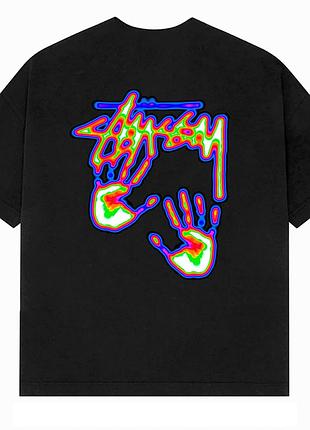 Футболка loys stussy стуса hands logo ступи s