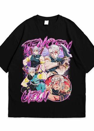 Футболка loys с принтом аниме demon slayer tengen uzui черный xs