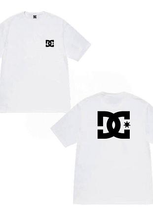 Біла футболка loys dc shoes star two sides logo унісекс дисі xs