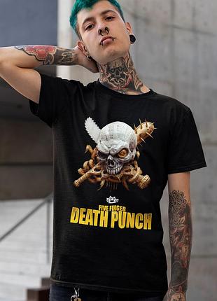 Футболка loys унисекс five finger death punch (5fdp gold and bone) черный l