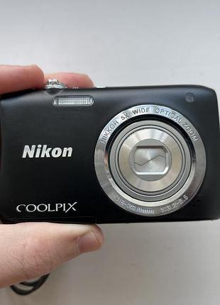 Фотоаппарат компактная y2k камера nikon coolpix s2900 черная
