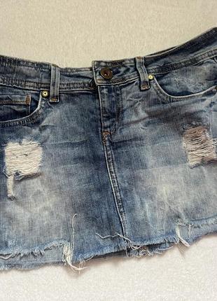 Джинсова юбка bershka