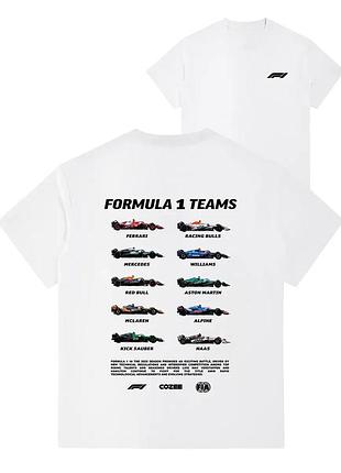 Футболка loys хлопковая с принтом formula 1 y2k art.007 xs