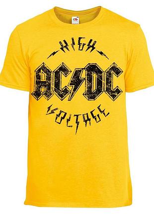 Футболка loys ac/dc high voltage желтый s