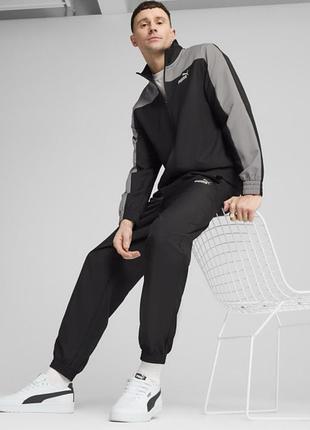 Спортивный костюм мужской черный puma colorblock