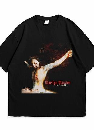 Футболка loys с принтом marilyn manson holy wood черный m