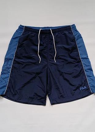Чоловічі нейлонові шорти fila nylon track shorts men's medium two-tone blue