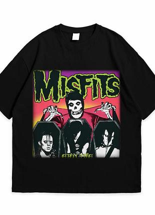 Футболка loys з принтом misfits evilive чорний xs
