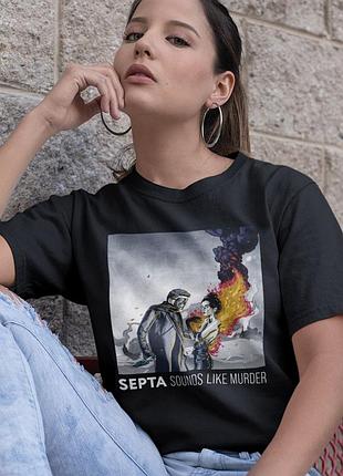 Футболка loys septa (sounds like murder) черный xs