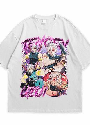 Футболка loys с принтом аниме demon slayer tengen uzui белый xs