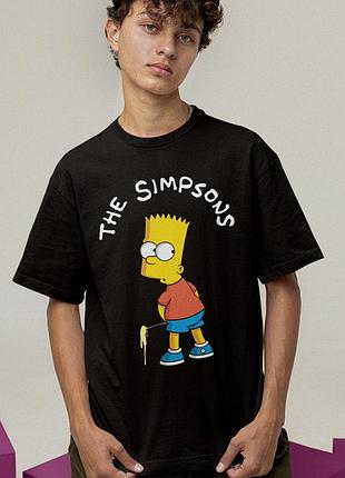 Футболка loys унисекс the simpsons (pisssing bart) черный xs