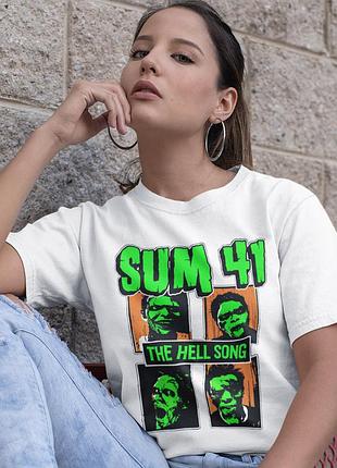 Футболка loys sum 41 (does this look infected wht) білий xs