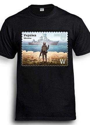 Футболка loys русский корабль, иди... (марка) черный xxl