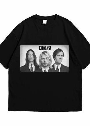 Футболка loys з принтом nirvana portrait чорний xs