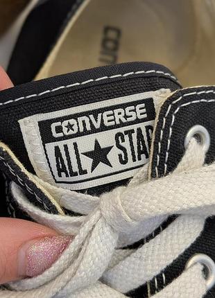 Оригинальные низкие кеды converse all star черные текстильные, размер 37.5