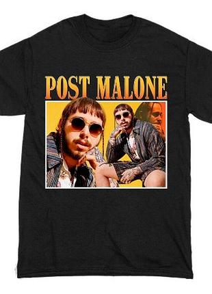 Футболка чёрная post malone vintage look t-shirt s