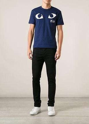 Футболка чоловіча з прінтом comme des garcons play ayes l
