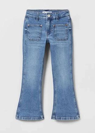 Джинсы для девочки zara flare клёш 164 синие
