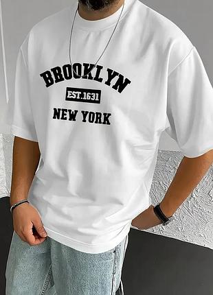 Чоловіча оверсайз футболка loys з принтом brooklyn new york xs