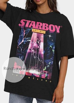 Футболка черная loys the weeknd starboy xl