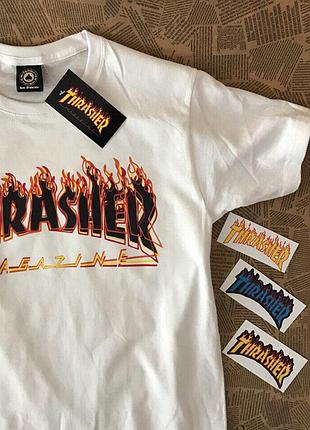 Thrasher magazine • футболка белая мужская • бирка топовая xxl