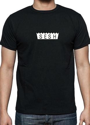 Чоловічі футболки sesh / bones logo футболки бонс сеш сеш xs