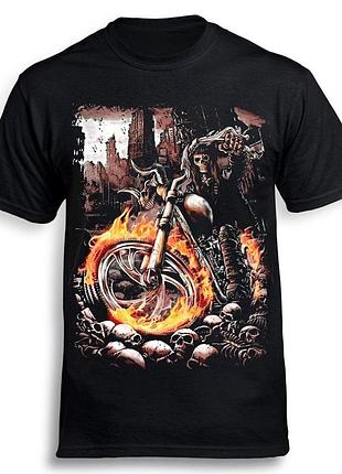 Футболка loys deathrider (смерть на мотоцикле) черный m