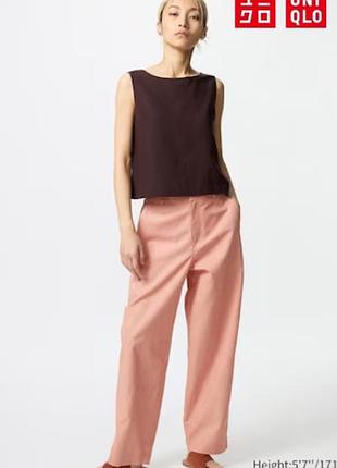 Брюки из смеси льна uniqlo