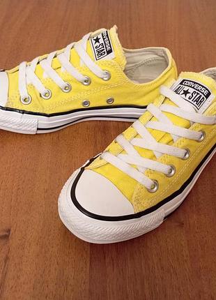 Converse all star желтые кеды | яркие низкие кеды для девочки 35 р. (22 см) - 600 грн