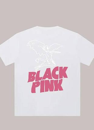 Чоловіча оверсайз футболка loys з принтом black pink білий xs