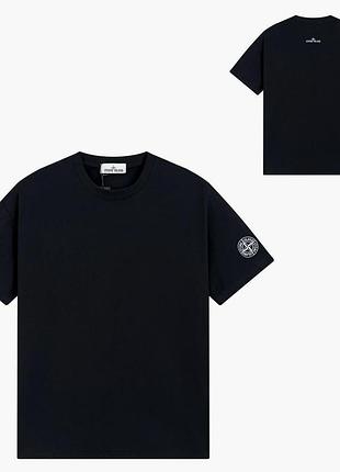 Футболка loys stone island стон айленд чорна 100% бавовна чудова якість s