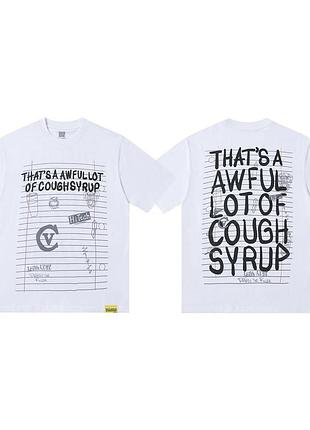 Футболка loys that's a awful lot of coughsyrup черная 100% хлопок отличное качество xs