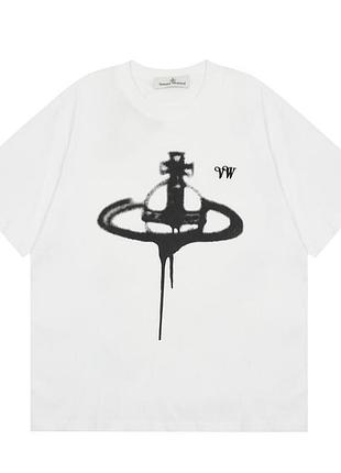 Футболка loys vivienne westwood вивьен вествуд белая новая качественная 100% хлопок xs