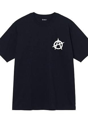 Черная футболка loys anarchy logo черные футболки анархия унисекс xxl