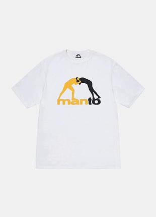 Біла футболка loys manto logo футболки манто унісекс s