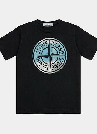 Футболка loys stone island стон айленд чорна новий якісний матеріал 100% бавовна l