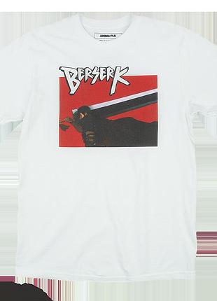 Футболка белая loys berserk dragon slayer and guts