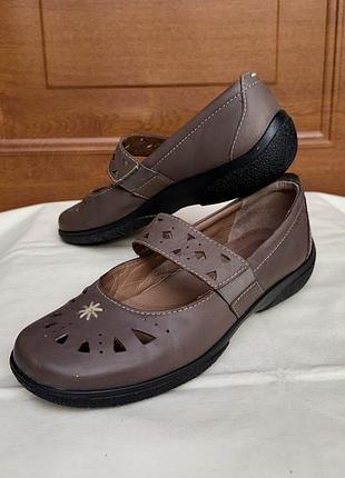 Туфли *hotter* кожа бразния р.38 (25. 00см )