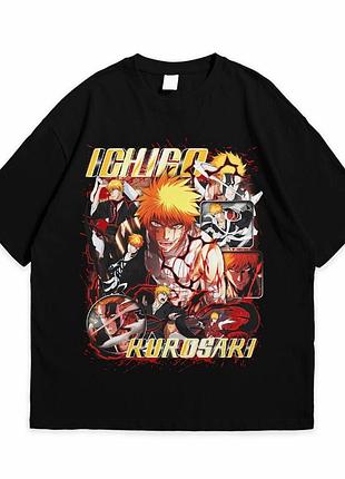 Футболка loys с принтом bleach ichigo kurosaki черный xs