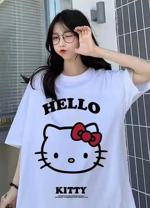 Жіноча футболка loys з принтом hello kitty ( футболка loys жіноча хеллоу кітті ) s