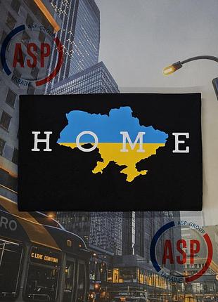 Футболка с надписью home, украина, ukraine, патриотические принты на футболках под заказ. s