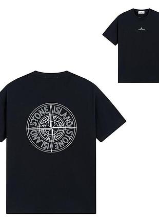 Футболка loys stone island стон айленд чорна нова якісна футболка loys з 100% бавовни xl