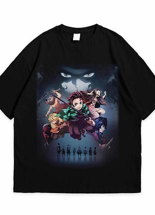 Футболка loys с принтом аниме demon slayer черный xs