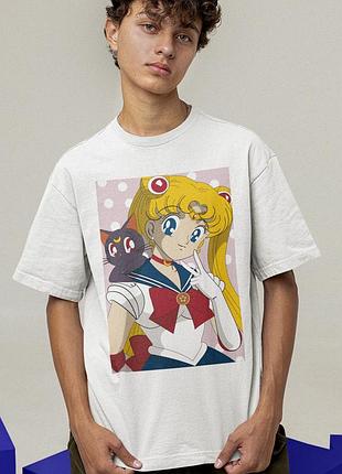 Футболка loys унісекс pretty soldier sailor moon (moon sailor wht) білий xs